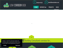 Tablet Screenshot of lowcarbonbox.co.uk